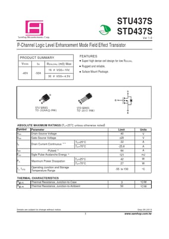  Datasheet Preview Page 1