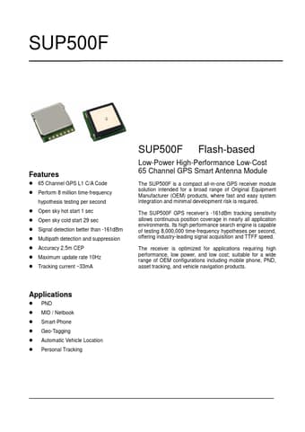  Datasheet Preview Page 1