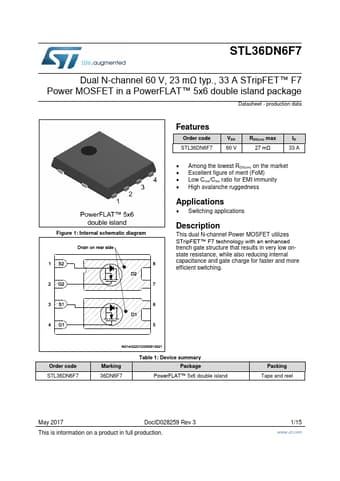  Datasheet Preview Page 1
