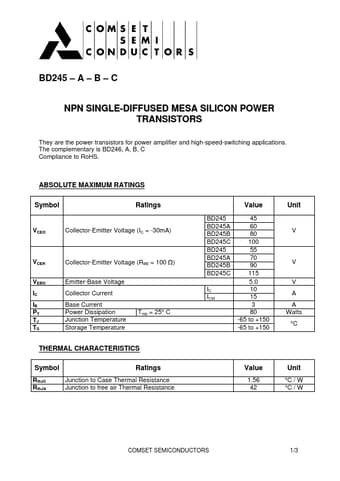  Datasheet Preview Page 1