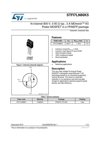  Datasheet Preview Page 1
