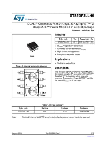  Datasheet Preview Page 1