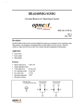  Datasheet Preview Page 1