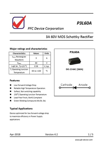  Datasheet Preview Page 1