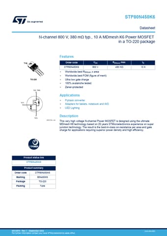  Datasheet Preview Page 1
