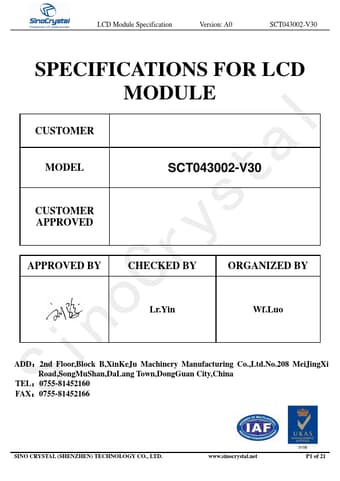  Datasheet Preview Page 1