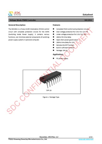  Datasheet Preview Page 1