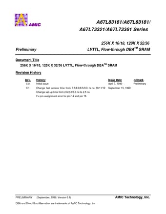  Datasheet Preview Page 1