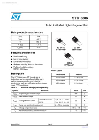  Datasheet Preview Page 1