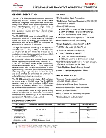  Datasheet Preview Page 1