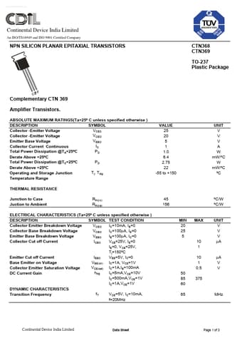  Datasheet Preview Page 1