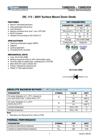  Datasheet Preview Page 1