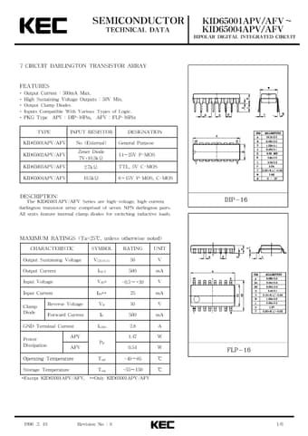  Datasheet Preview Page 1