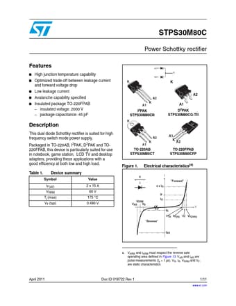 Datasheet Preview Page 1