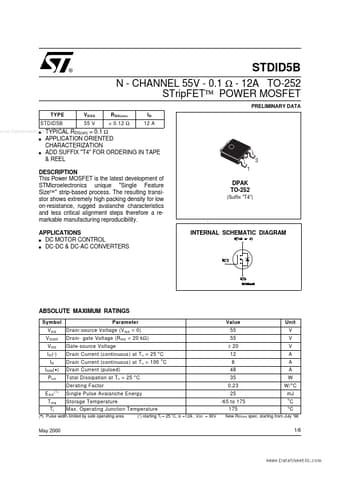  Datasheet Preview Page 1