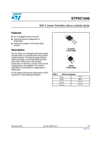  Datasheet Preview Page 1