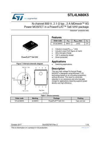  Datasheet Preview Page 1