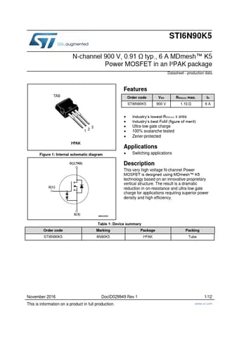  Datasheet Preview Page 1