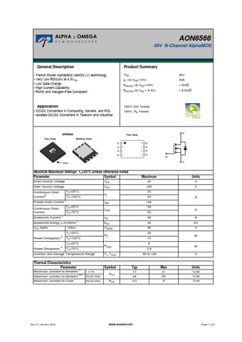  Datasheet Preview Page 1