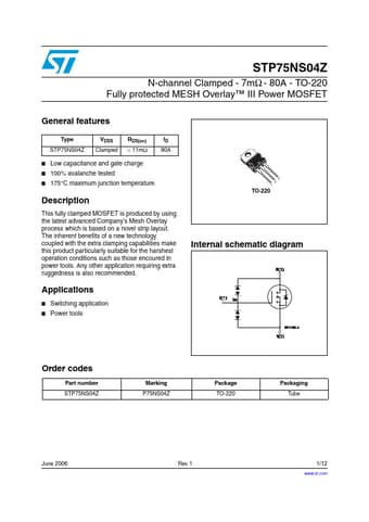  Datasheet Preview Page 1