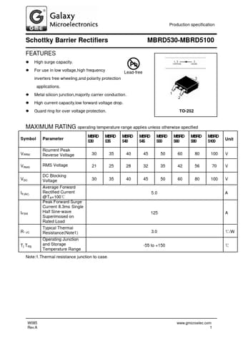  Datasheet Preview Page 1