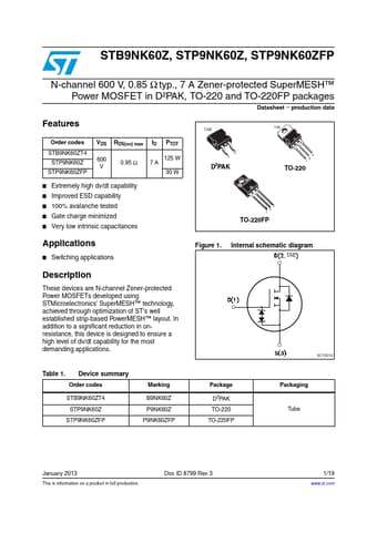  Datasheet Preview Page 1