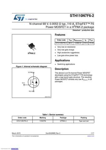  Datasheet Preview Page 1