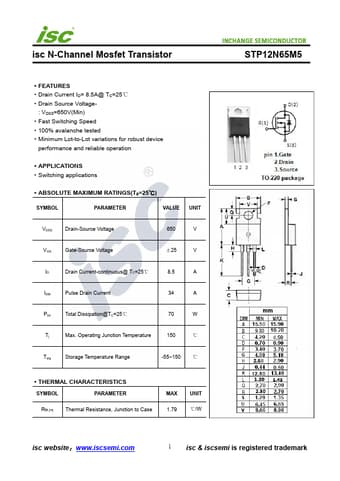  Datasheet Preview Page 1