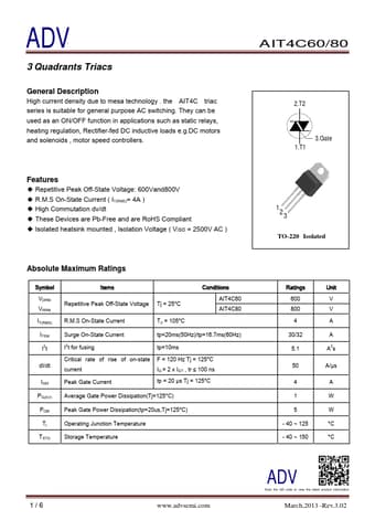 Datasheet Preview Page 1