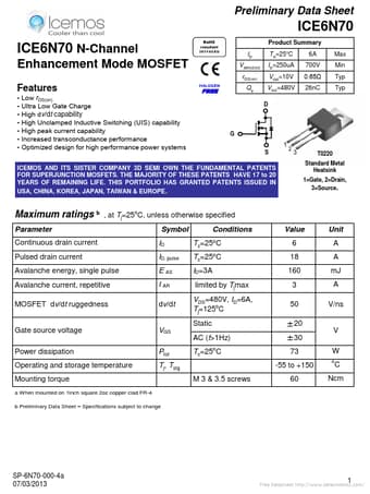  Datasheet Preview Page 1