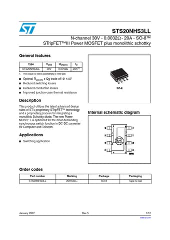  Datasheet Preview Page 1