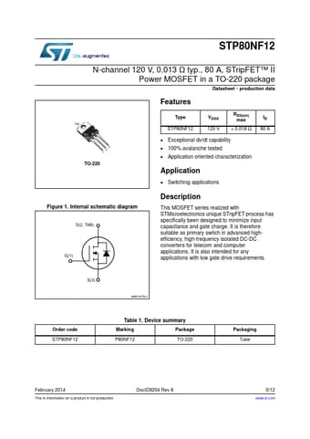  Datasheet Preview Page 1