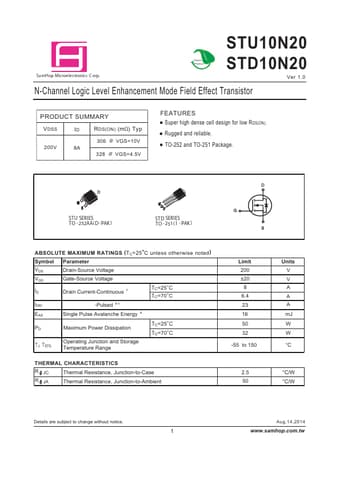  Datasheet Preview Page 1