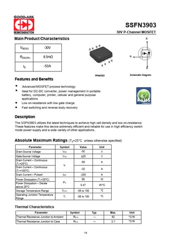  Datasheet Preview Page 1