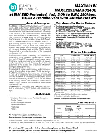  Datasheet Preview Page 1