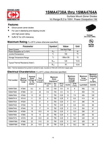  Datasheet Preview Page 1