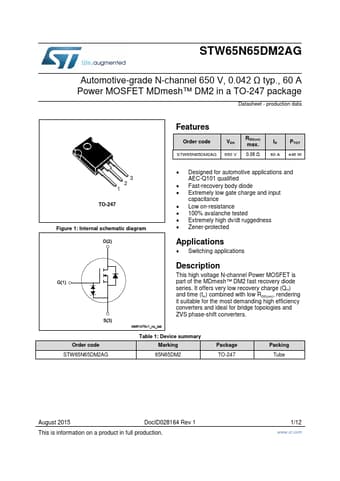  Datasheet Preview Page 1