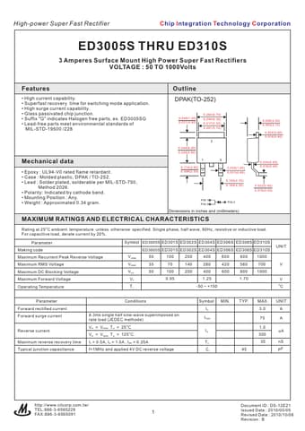  Datasheet Preview Page 1