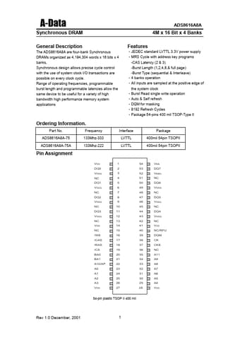 Datasheet Preview Page 1