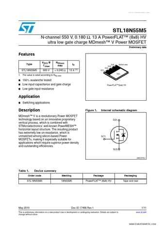  Datasheet Preview Page 1