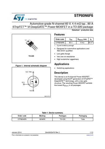  Datasheet Preview Page 1