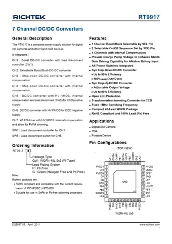  Datasheet Preview Page 1