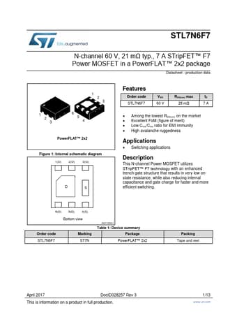  Datasheet Preview Page 1