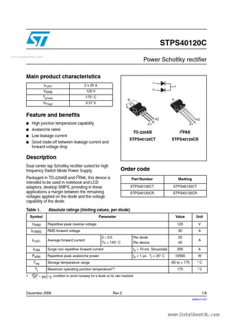  Datasheet Preview Page 1