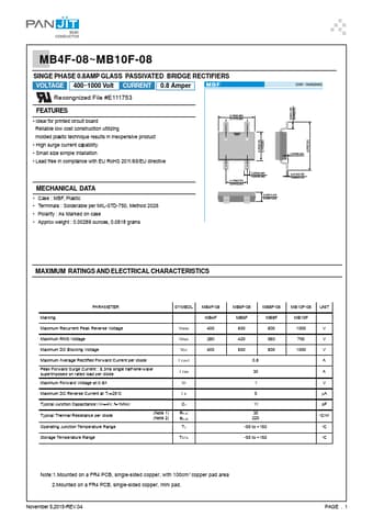 Datasheet Preview Page 1