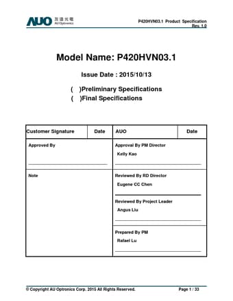  Datasheet Preview Page 1