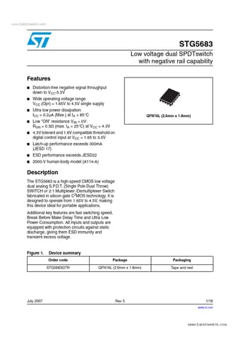  Datasheet Preview Page 1