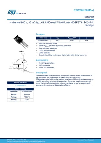  Datasheet Preview Page 1