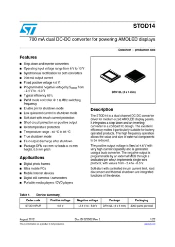  Datasheet Preview Page 1