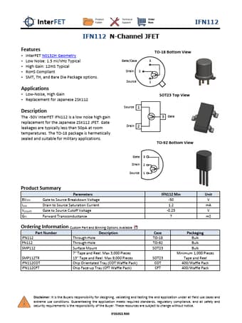  Datasheet Preview Page 1